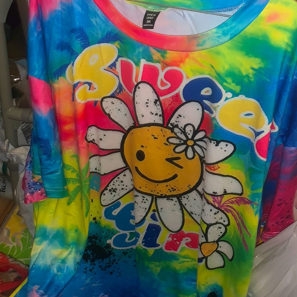 New Shein Curve Jive girl tshirt 2x